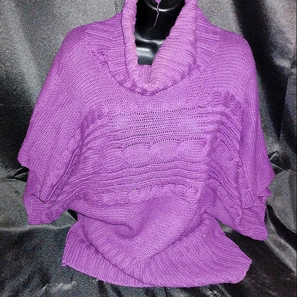 Purple cowl neck sweater - Picture 1 of 5